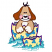 C1: Inside Egg---Stone(Isacord 40 #1180)&#13;&#10;C2: Egg---Daffodil(Isacord 40 #1135)&#13;&#10;C3: Egg Designs---Jade(Isacord 40 #1046)&#13;&#10;C4: Paws, Chest & Nose---Eggshell(Isacord 40 #1071)&#13;&#10;C5: Ears---Autumn Leaf(Isacord 40 #1126)&#13;&#1