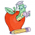 C1: Inside Hole---Bordeaux(Isacord 40 #1035)&#13;&#10;C2: Apple---Spanish Tile(Isacord 40 #1020)&#13;&#10;C3: Apple Shading---Poppy(Isacord 40 #1037)&#13;&#10;C4: Apple Highlight---Corsage(Isacord 40 #1016)&#13;&#10;C5: Worm Tummy---Vanilla(Isacord 40 #10