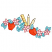C1: Flower Centers, Pencil Head & Crayon---Eggshell(Isacord 40 #1071)&#13;&#10;C2: Pencil Lead & Crayon Shading---Carmel Cream(Isacord 40 #1128)&#13;&#10;C3: Pencil---Lemon Frost(Isacord 40 #1022)&#13;&#10;C4: Ruler & Crayon Label---Parchment(Isacord 40 #
