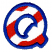 C1: White Stripes---White(Isacord 40 #1002)&#13;&#10;C2: Red Stripes---Poinsettia(Isacord 40 #1147)&#13;&#10;C3: Outlines---Sapphire(Isacord 40 #1535)