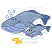 C1: Water Lines---Aqua(Isacord 40 #1204)&#13;&#10;C2: Fish---Buttercup(Isacord 40 #1135)&#13;&#10;C3: Fish Outlines---Gold(Isacord 40 #1185)&#13;&#10;C4: Whale Fins---Wedgewood(Isacord 40 #1028)&#13;&#10;C5: Whale Stomach---Winter Sky(Isacord 40 #1165)&#1