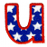 C1: Letter---Sapphire(Isacord 40 #1535)&#13;&#10;C2: Stars---White(Isacord 40 #1002)&#13;&#10;C3: Letter Outlines---Poinsettia(Isacord 40 #1147)