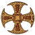 C1: Cross---Toffee(Isacord 40 #1126)&#13;&#10;C2: Cross Light Shading---Gold Metallic(Yenmet/ Isamet #7005)&#13;&#10;C3: Cross Dark Shading---Light Cocoa(Isacord 40 #1158)&#13;&#10;C4: Design Outlines & Details---Chocolate(Isacord 40 #1059)