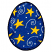 C1: Stars---Canary(Isacord 40 #1124)&#13;&#10;C2: Egg---Imperial Blue(Isacord 40 #1198)&#13;&#10;C3: Egg Shading---Delft(Isacord 40 #1199)&#13;&#10;C4: Egg Highlights---Wedgewood(Isacord 40 #1028)&#13;&#10;C5: Stars & Swirls---Eggshell(Isacord 40 #1071)&#