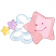 C1: Cloud---White(Isacord 40 #1002)&#13;&#10;C2: Cloud Shading---Ice Cap(Isacord 40 #1074)&#13;&#10;C3: Cloud Outlines---Oxford(Isacord 40 #1222)&#13;&#10;C4: Purple Star---Aura(Isacord 40 #1111)&#13;&#10;C5: Purple Star Shading & Outlines---Lavender(Isac