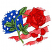 C1: Stripes---Strawberry(Isacord 40 #1257)&#13;&#10;C2: Star Field---Blue Ribbon(Isacord 40 #1535)&#13;&#10;C3: Stripes & Stars---White(Isacord 40 #1002)&#13;&#10;C4: Stripes Details---Foliage Rose(Isacord 40 #1169)&#13;&#10;C5: Stars Outlines---Sapphire(