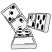 C1: Domino Tiles---White(Isacord 40 #1002)&#13;&#10;C2: Tile Shading---Silver(Isacord 40 #1236)&#13;&#10;C3: Dots & Design Outlines---Charcoal(Isacord 40 #1234)