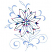 C1: Leaves & Stems---Lake Blue(Isacord 40 #1030)&#13;&#10;C2: Flower (Variegated)---Jewel (variegated)(YLI Variations #)