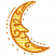 C1: Moon---Canary(Isacord 40 #1124)&#13;&#10;C2: Stars and Outlines---Liberty Gold(Isacord 40 #1025)