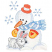 C1: Buttons---Whale(Isacord 40 #1041)&#13;&#10;C2: Snow---White(Isacord 40 #1002)&#13;&#10;C3: Snow Shading---Ice Cap(Isacord 40 #1074)&#13;&#10;C4: Bunny Tail---Eggshell(Isacord 40 #1071)&#13;&#10;C5: Inside Ears---Shell(Isacord 40 #1015)&#13;&#10;C6: In