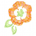 C1: Petals---Peach (variegated)(YLI Variations #)&#13;&#10;C2: Leaves & Center---Mint(Isacord 40 #1100)