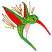 C1: Hummingbird Stomach---Eggshell(Isacord 40 #1071)&#13;&#10;C2: Stomach Shading---Coral(Isacord 40 #1019)&#13;&#10;C3: Wings & Beak---Candy Apple(Isacord 40 #1037)&#13;&#10;C4: Wings & Beak Shading---Spanish Tile(Isacord 40 #1020)&#13;&#10;C5: Hummingbi