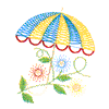 UMBRELLA W/ FLOWERS