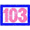 BORDERED NUMBER #103