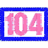 BORDERED NUMBER #104