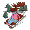 SLEDDING MOOSE