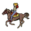 COWGIRL RUNNING HER HORSE