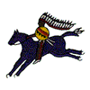 INDIAN WARRIOR & HORSE