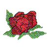 CROSS STITCH ROSE
