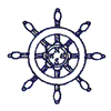 SHIPS WHEEL COMPASS OUTLINE