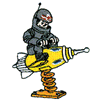 BOY RIDING TOY ROCKET