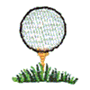 GOLFBALL W/ GRASS