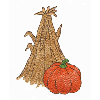 HAY STACK AND PUMPKIN