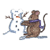 MOUSE W/ SNOWMAN
