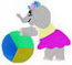 Lady Elephant With Balloon 130 X 180