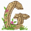 FLORAL FENCE POST - G