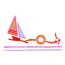 SAILBOAT, LIFESAVER & ANCHOR APPLIQUE