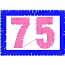 BORDERED NUMBER #75