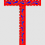 BLUE W/WHT WREATH (T)