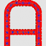 RED W/GOLD STAR (A)