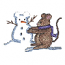 MOUSE W/ SNOWMAN