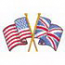 Crossed Usa & Uk Flags
