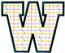 Plaid Letter W
