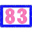 BORDERED NUMBER #83