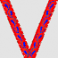 BLUE W/WHT WREATH (V)